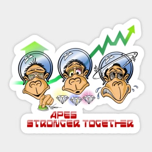 Wall Street Bets - Apes Stronger Together Sticker